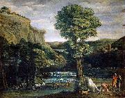 Domenico Zampieri Landscape with Hercules and Achelous, oil painting artist